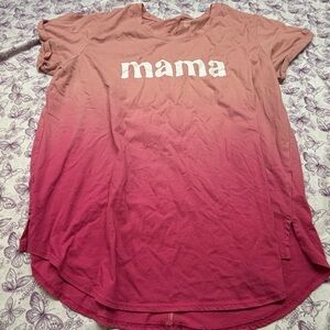 🍄Celebrate It Pink Ombre "mama" Short Sleeve Tee